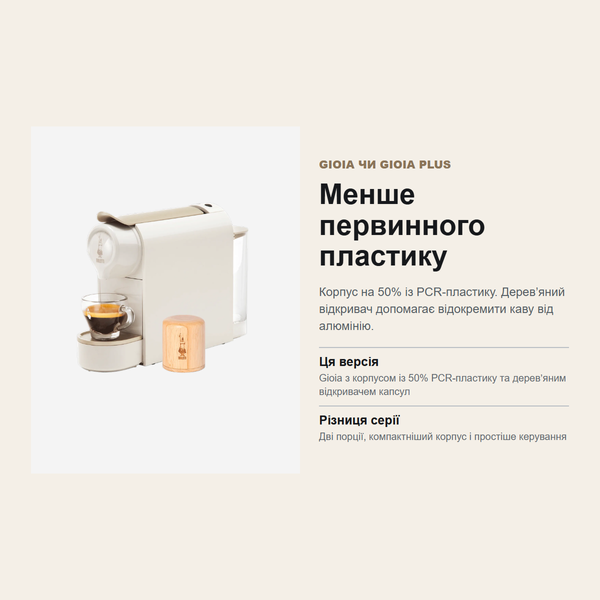 Капсульная кофемашина Bialetti Gioia Responsible, 2 программы, 20 бар, 0,5 л 012900140 фото