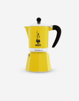Гейзерна кавоварка Bialetti (Біалетті) Rainbow жовта, 6 чашок, 270 мл 15BAR-11340 фото