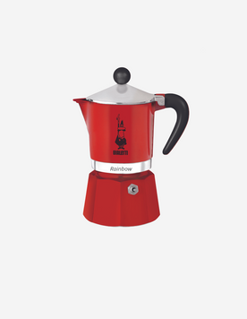 Гейзерна кавоварка Bialetti (Біалетті) Rainbow червона, 1 чашка, 60 мл 15BAR-14837 фото