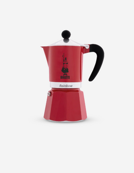 Гейзерна кавоварка Bialetti (Біалетті) Rainbow червона, 3 чашки, 130 мл 15BAR-14838 фото