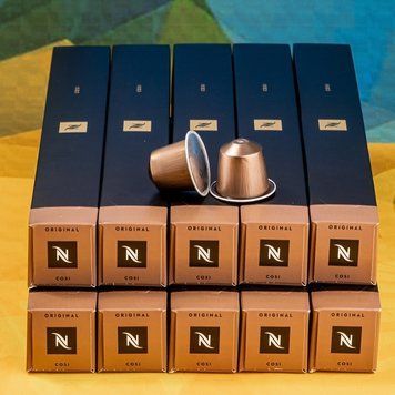 Набір 10 тубів кави в капсулах Nespresso Cosi (цитрусові та фруктові ноти), 100 капсул 2708732200 фото