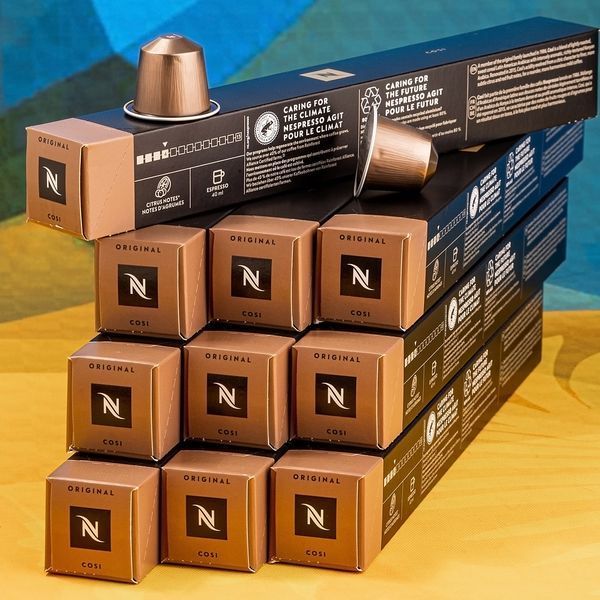 Набір 10 тубів кави в капсулах Nespresso Cosi (цитрусові та фруктові ноти), 100 капсул 2708732200 фото