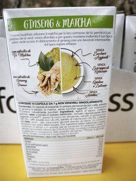 Матча латте с женьшенем в капсулах &mdash; FoodNess Ginseng & Matcha, 10 капсул, без сахара, совместимые с кофемашинами Nespresso Original FN-GINSENG-MATCHA-10 фото