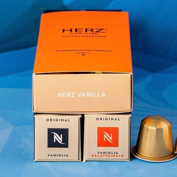 Набор капсульного кофе Vanilla Collection (Nespresso & HERZ, 30 капсул). Совместимость: Nespresso Original 2907518730 фото