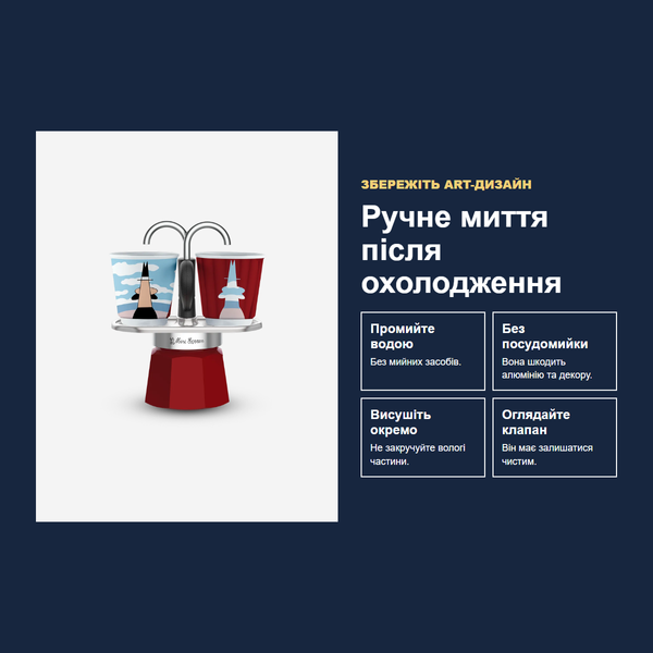 Набір Bialetti Mini Express Magritte, 2 чашки, 90 мл 0001406 фото
