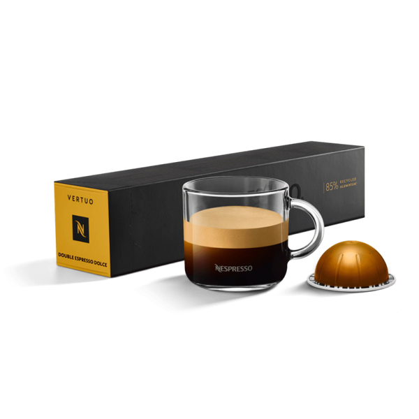 Капсули Nespresso Vertuo Double Espresso Dolche (злаковий, солодовий), Швейцарія (10 шт.) 80 мл 1572946585 фото Капсули Nespresso Vertuo Double Espresso Dolche (злаковий, солодовий), Швейцарія (10 шт.) 80 мл 1572946585 фото