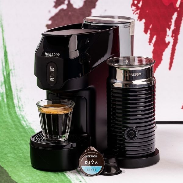 Набор Mokador DIVA D1 Vending Black + Aeroccino 3 &mdash; кофемашина и вспениватель молока 2052282567 фото