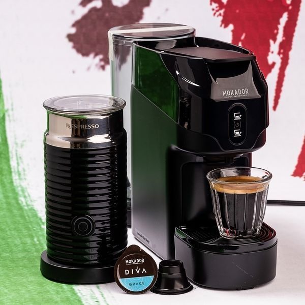 Набор Mokador DIVA D1 Vending Black + Aeroccino 3 &mdash; кофемашина и вспениватель молока 2052282567 фото