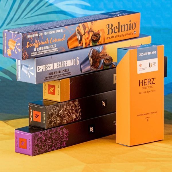 Набір капсул безкофеїнової кави Асорті Decaffeinato Mix (сумісні з Nespresso), Nespresso, Belmio, Herz (60 капсул) 2929479021 фото