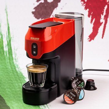 Капсульная кофемашина DIVA MOKADOR D1 Vending Red 1931340101 фото