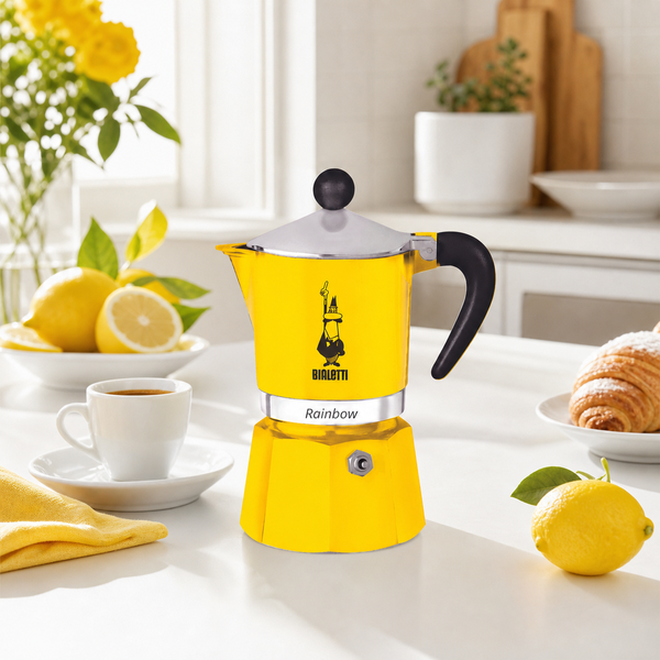 Гейзерна кавоварка Bialetti Rainbow, жовта, 1 чашка (60 мл) 0004981 фото