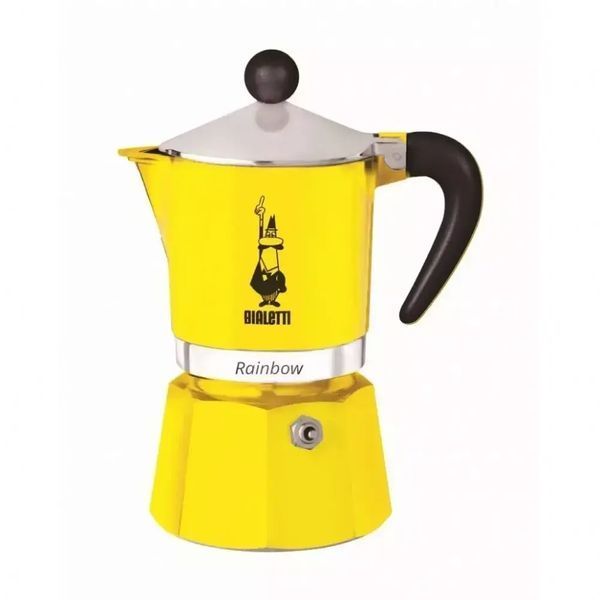 Гейзерна кавоварка Bialetti Rainbow, жовта, 1 чашка (60 мл) 0004981 фото