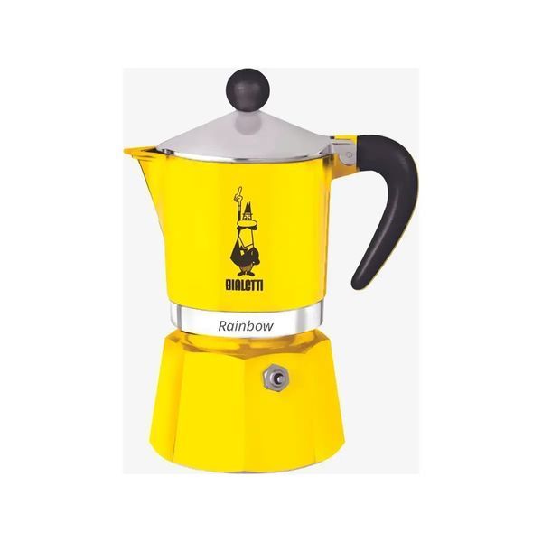 Гейзерна кавоварка Bialetti Rainbow, жовта, 1 чашка (60 мл) 0004981 фото