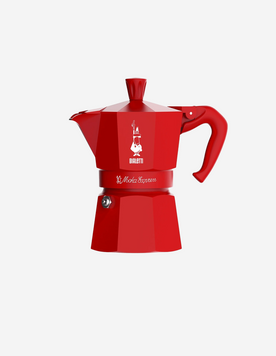 Гейзерная кофеварка Bialetti Moka Express Magico Ricordo красная 0005394 фото