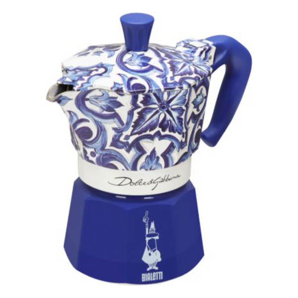 Гейзерная кофеварка Bialetti Moka Express Dolce&Gabbana Blu Mediterraneo, 3 чашки 0005345 фото