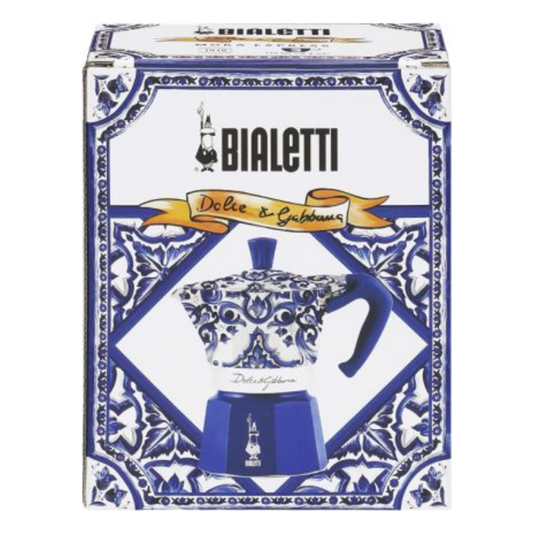Гейзерная кофеварка Bialetti Moka Express Dolce&Gabbana Blu Mediterraneo, 3 чашки 0005345 фото