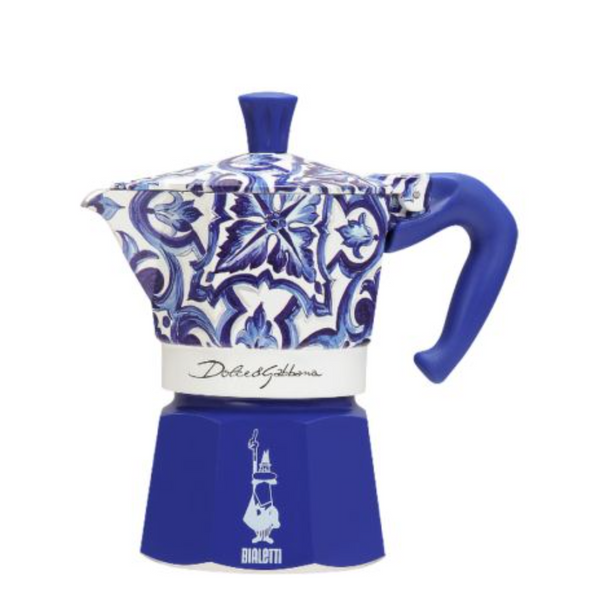 Гейзерная кофеварка Bialetti Moka Express Dolce&Gabbana Blu Mediterraneo, 3 чашки 0005345 фото