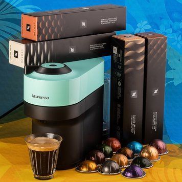 Набор Nespresso Vertuo Pop Summer Aqua Mint: кофемашина + 52 капсулы Vertuo 2621738402 фото