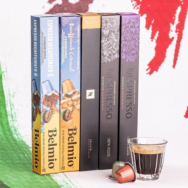 Набор кофе без кофеина Belmio и Nespresso Original &mdash; 5 тубов, 50 капсул 2128990199 фото