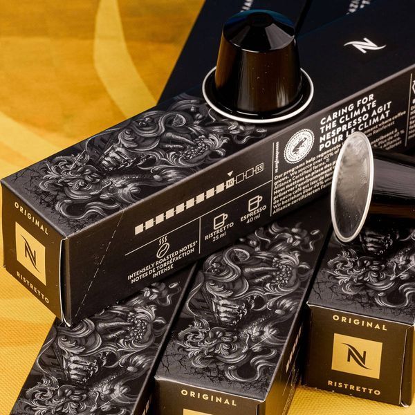 Набор 5 тубов кофе в капсулах Nespresso Ristretto (деревні та злакові ноти), 50 капсул 2614145260 фото
