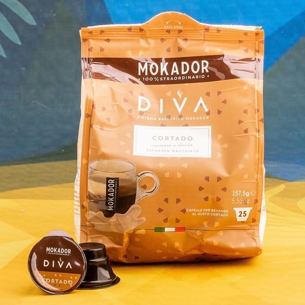 Капсули Mokador Diva Cortado, кавовий напій з молоком, 25 шт. 2044644996 фото