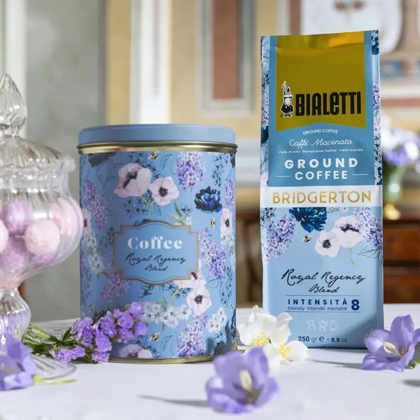 Банка та мелена кава Bialetti x Bridgerton Royal Regency Blend, 250 г 096080458 фото