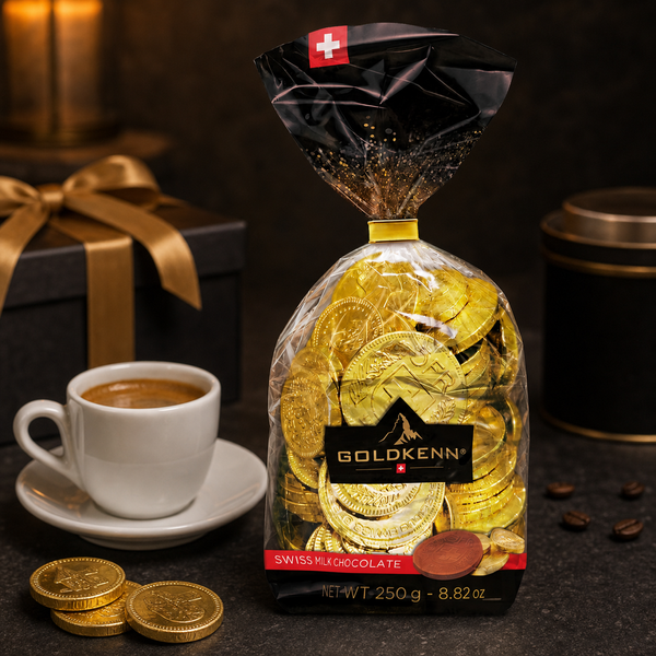 Шоколадные монеты Goldkenn в мешочке, 250 г, Швейцария GK1262 фото