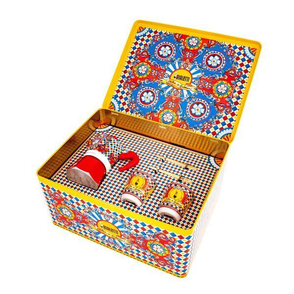 Подарунковий набір Bialetti Dolce&Gabbana Sicilian Cart: Moka Express на 2 чашки + 2 чашки 0005332 фото