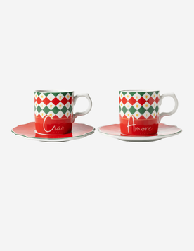 Набір чашок із блюдцями Bialetti Tricolore TRICOL01 фото