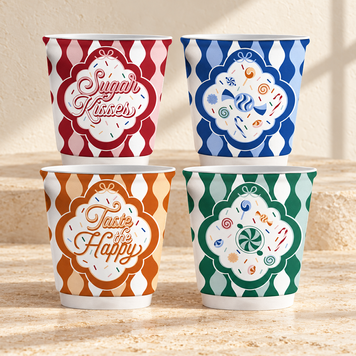 Набор чашек без ручек Bialetti Candyland, 80 мл, 4 шт. NCANDY010 фото