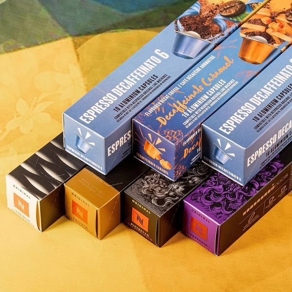 Набір кави без кофеїну Nespresso Original і Belmio Deca-7 &mdash; 7 тубів, 70 капсул 2605825375 фото