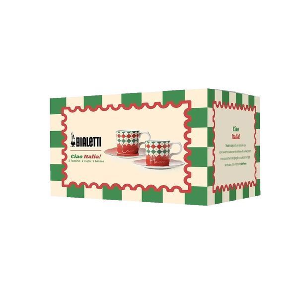 Набір чашок із блюдцями Bialetti Tricolore TRICOL01 фото