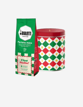 Подарочный набор Bialetti Perfetto Moka Tricolore: банка + молотый кофе Classico, 250 г 096080540 фото