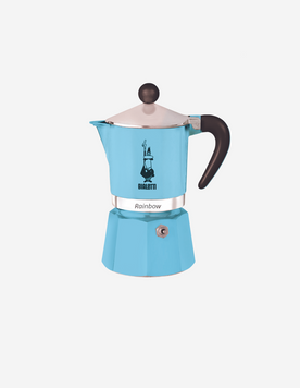 Гейзерна кавоварка Bialetti (Біалетті) Rainbow блакитна, 1 чашка, 60 мл 15BAR-14828 фото