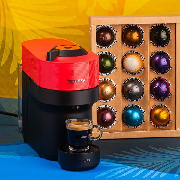Кавомашина Nespresso Vertuo Pop Pepper Red XN920510 + 12 капсул Vertuo 1700247152 фото